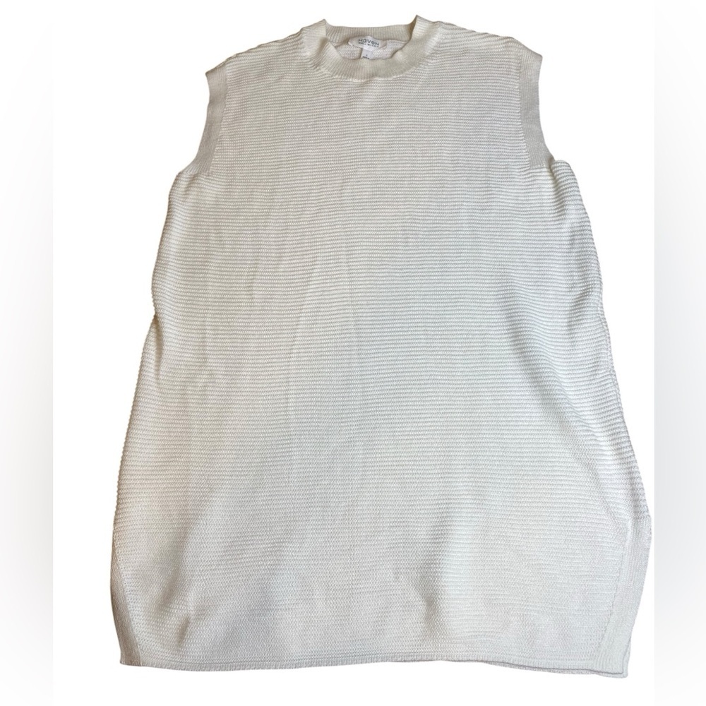 Haven Well Within Long Tunic Cotton Knit Sweater Vest Women’s Size S
